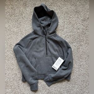 NWT Lululemon Scuba Oversized Half-Zip Hoodie | Heathered Speckled Black
